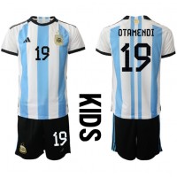 Argentina Nicolas Otamendi #19 Hemmadräkt Barn VM 2022 Kortärmad (+ Korta byxor)